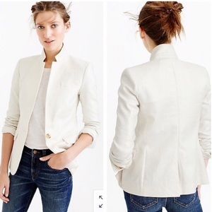 J.Crew cream metallic linen Regent blazer